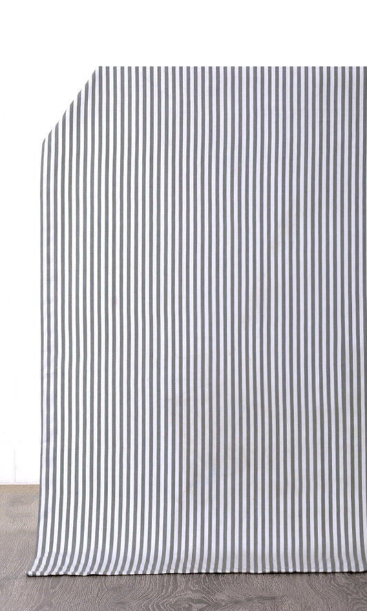 Cotton Home Décor Fabric Sample (White/ Grey)