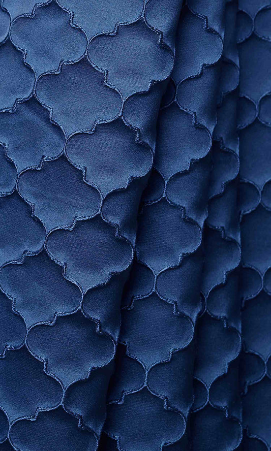 Silk Blend Home Decor Fabric Sample (Dark Blue)