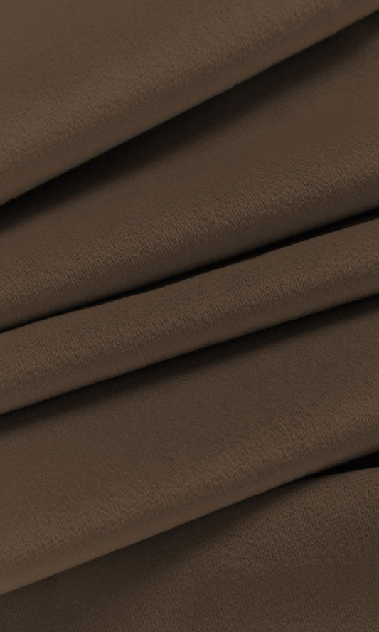 Velvet Curtain Panels (Deep Coffee Brown)