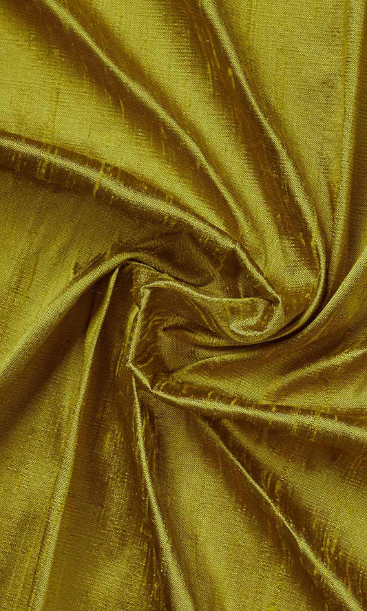 Dupioni Silk Home Decor Fabric By the Yard (Olive Green)