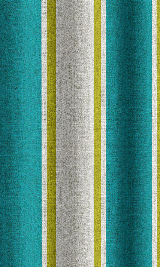 Striped Print Home Decor Fabric Sample (Pacific Blue)