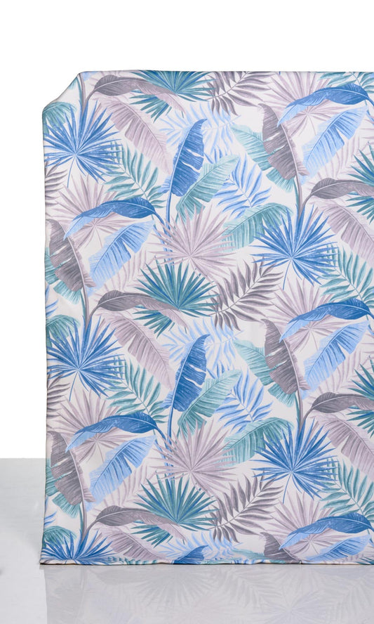 Botanical Floral Home Decor Fabric Sample (Blue/ Purple)