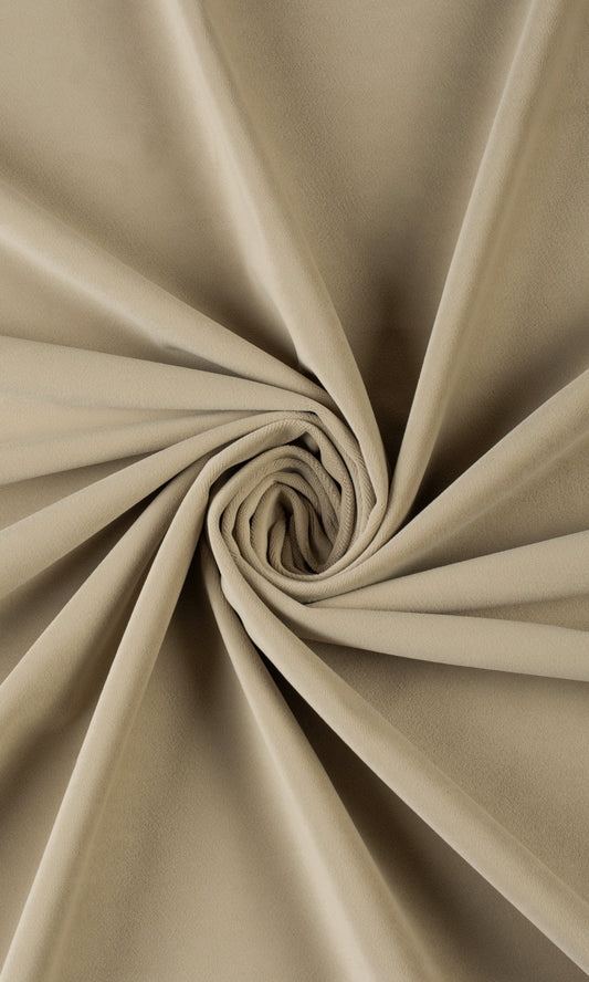 Velvet Home Decor Fabric By the Yard (Beige)