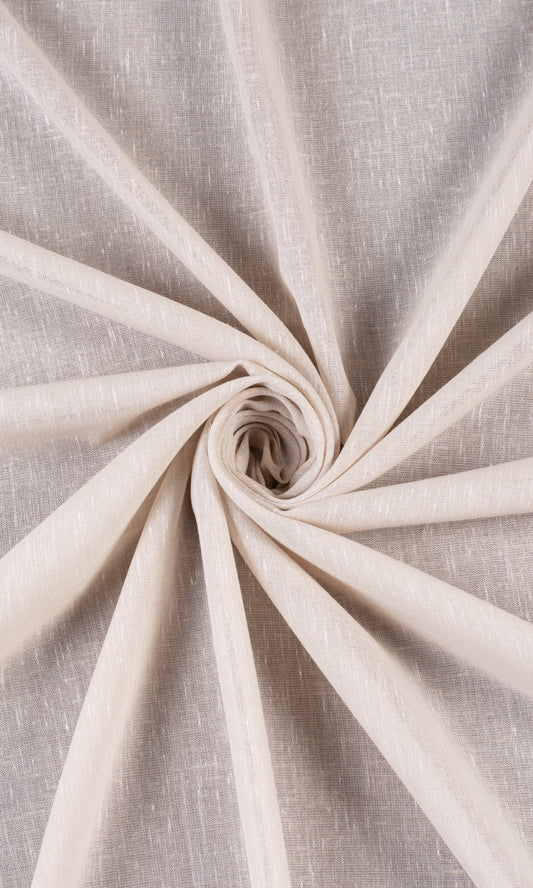 Plain Sheer Roman Shades (Greige/ Warm Ivory)