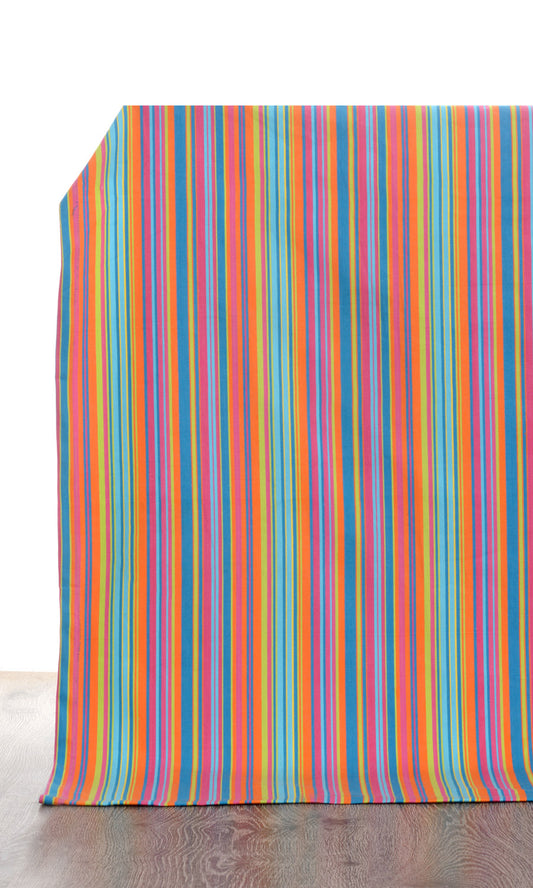 Cotton Window Curtains (Pink/ Blue)