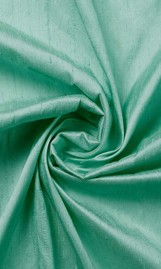 Pure Silk Home Decor Fabric By the Yard (Mint Sea Green)