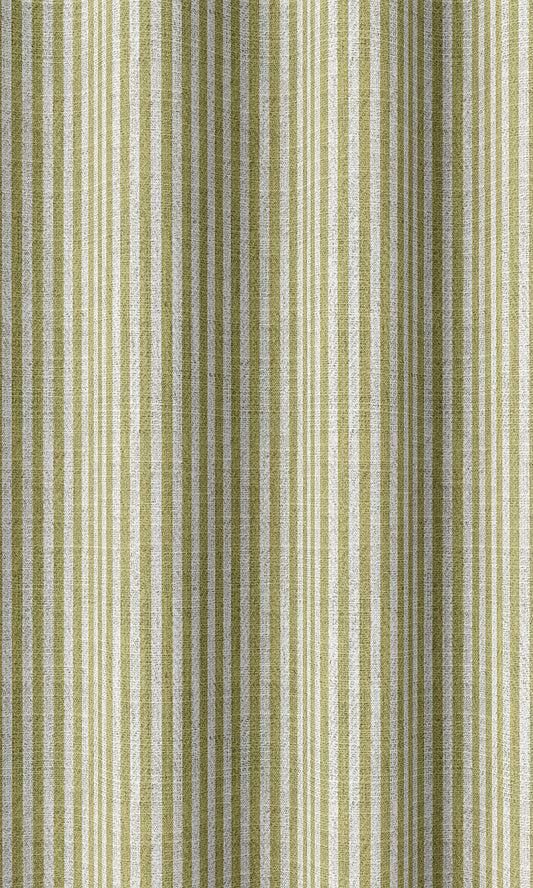 Striped Roman Shades (Green/ White)