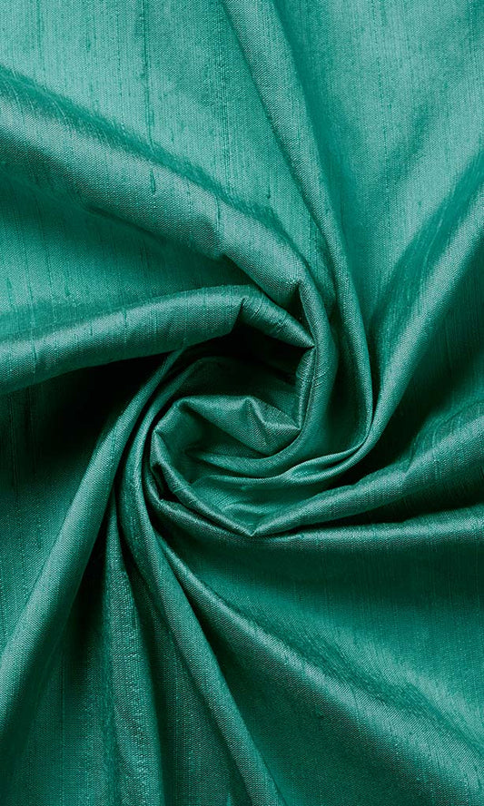 Dupioni Silk Curtain Panels (Seafoam Green/ Blue)