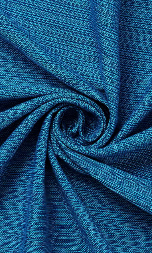Cotton Window Curtains (Blue)