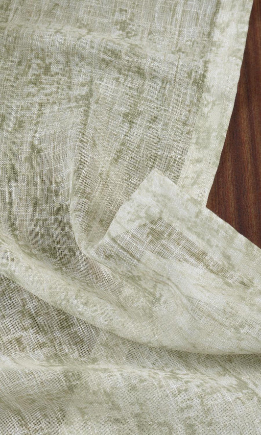 Textured Sheer Drapery (Green)