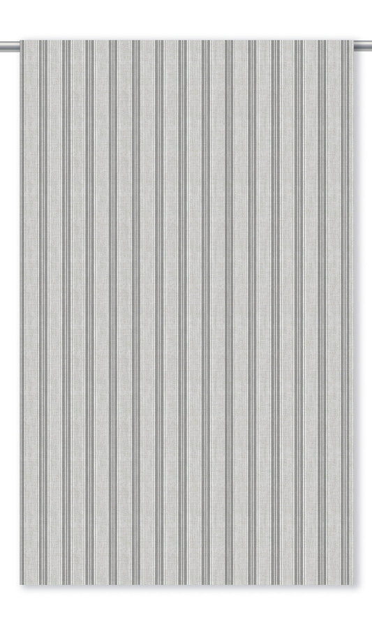 Ticking Stripe Home Decor Fabric Sample (Slate Gray/ Misty Gray)