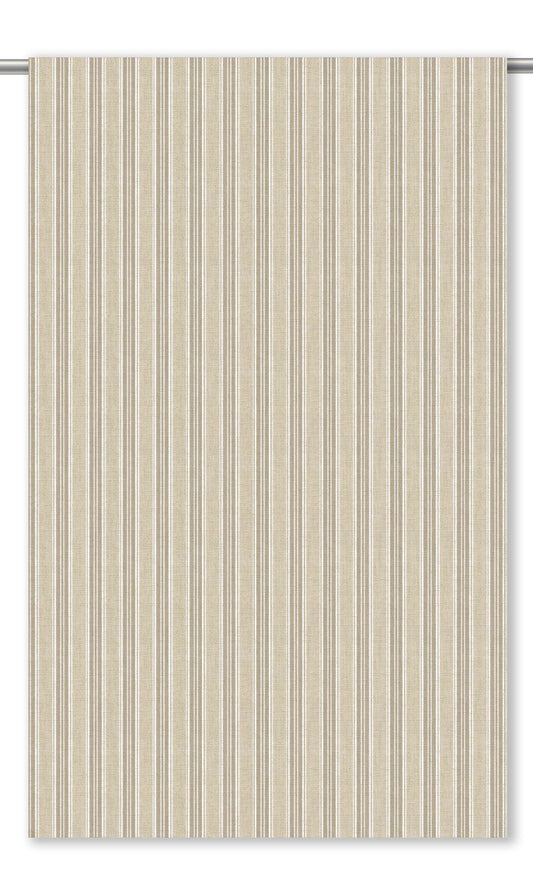 Ticking Stripe Home Decor Fabric Sample (Beige/ Brown)