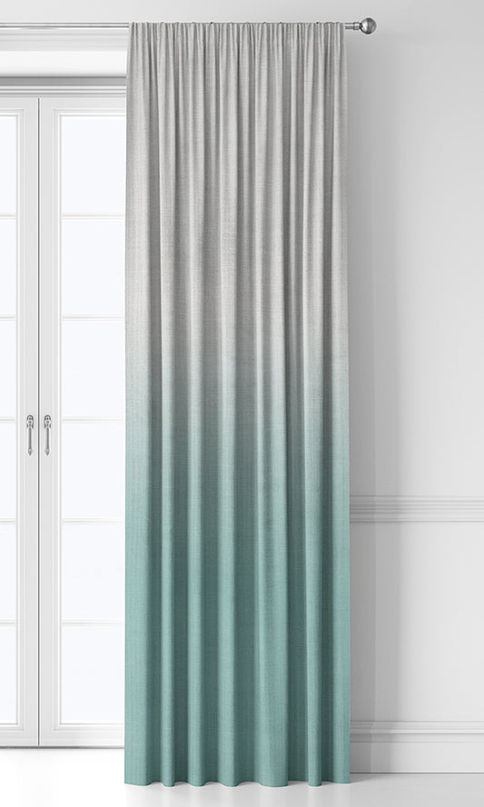 2-Tone Ombre Window Curtains (Blue)