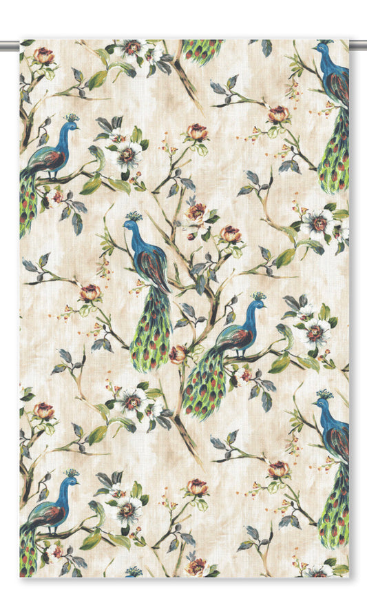 French Country Print Home Decor Fabric By the Yard (Blue/ Green)