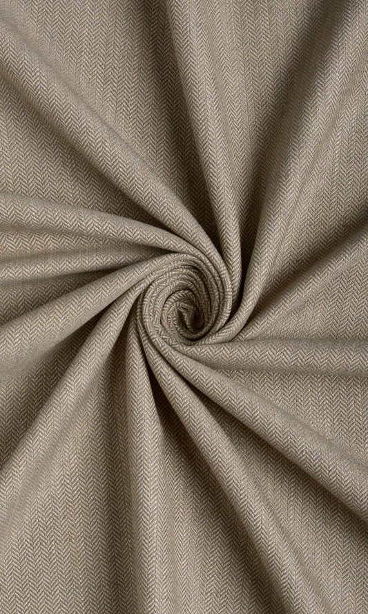 Herringbone Textured Window Curtains (Mocha Brown)