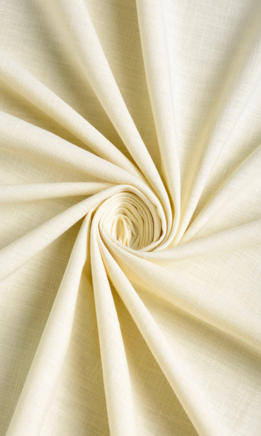 Linen Texture Window Curtains (Warm Ivory)