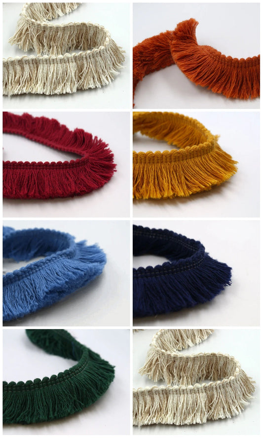 Brush fringe decorative trim