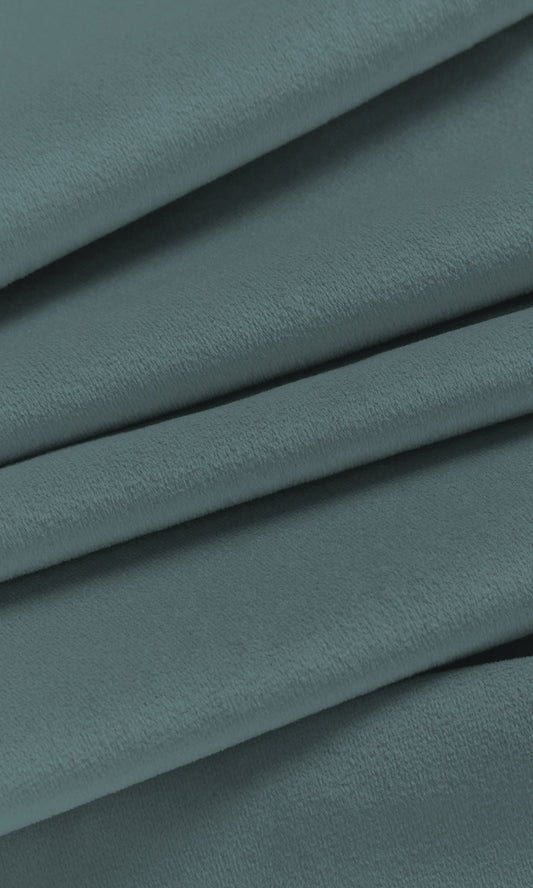 Velvet Home Decor Fabric By the Yard (Steel Blue)