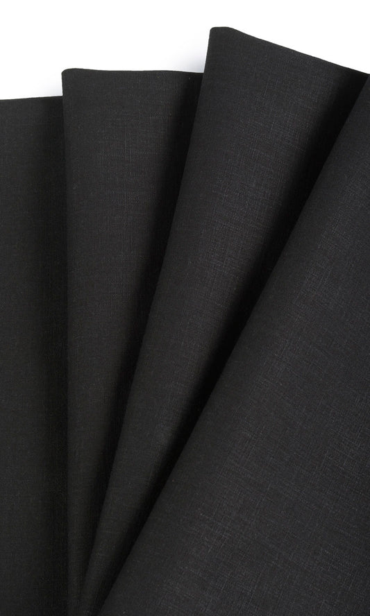 Poly-Cotton Curtain Panels (Charcoal)