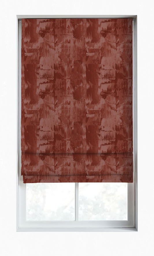Room Darkening Striped Window Curtains (Red)