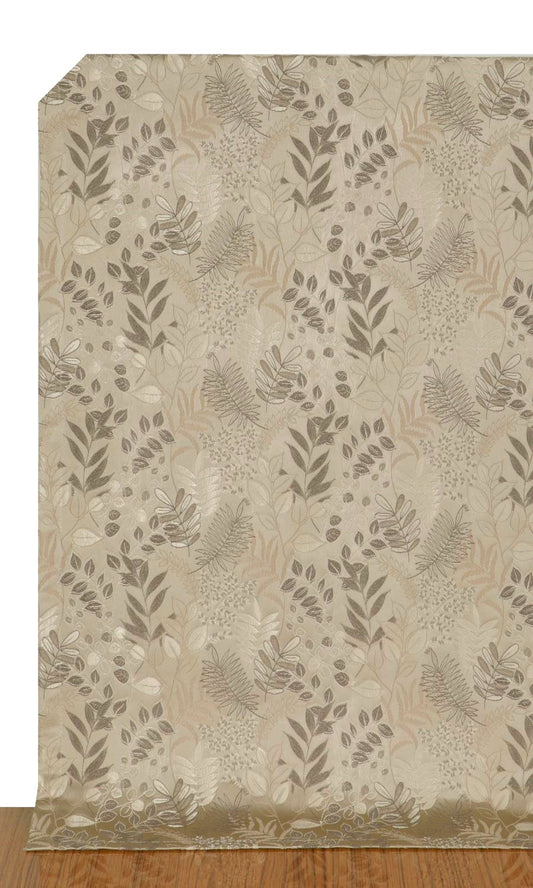 Botanical Home Decor Fabric Sample (Mocha Brown)