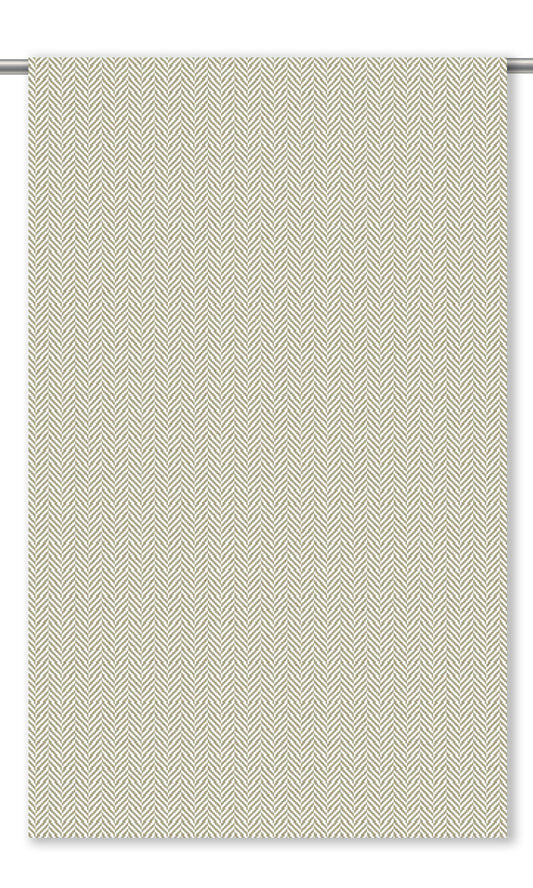 Herringbone Textured Home Decor Fabric By the Yard (Green-Beige)