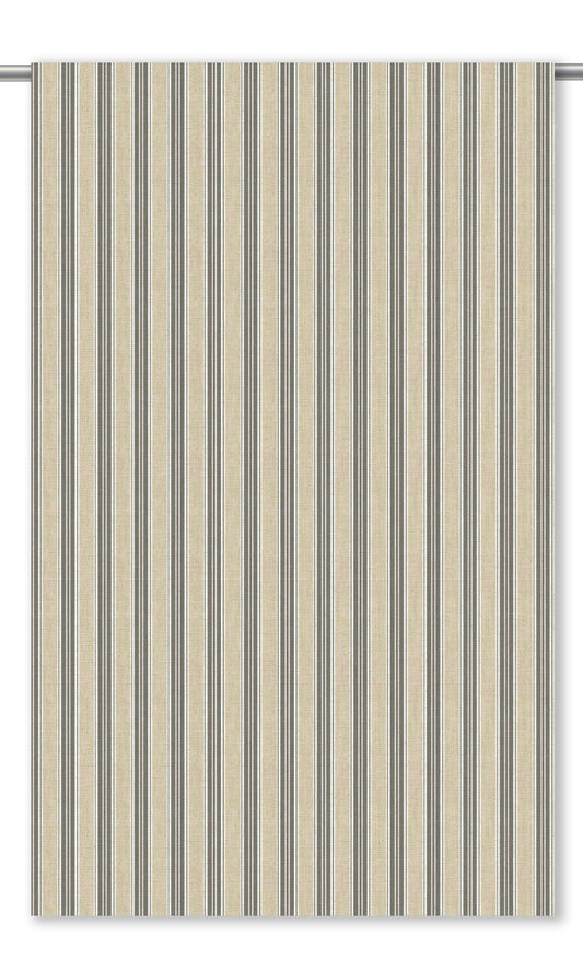 Ticking Stripe Home Decor Fabric By the Yard (Taupe Gray/ Beige)