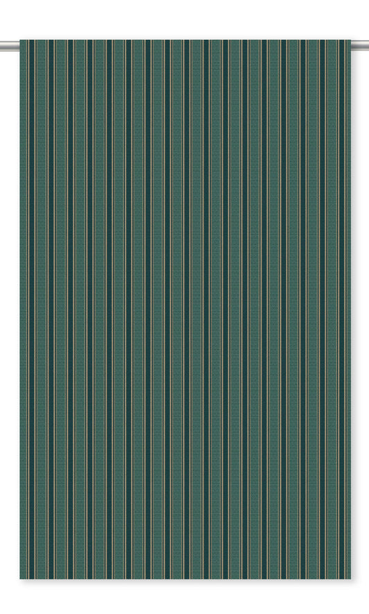 Ticking Stripe Window Curtains (Teal Blue/ Navy)