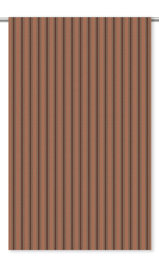 Ticking Stripe Home Decor Fabric Sample (Coral Pink/ Chocolate Brown)
