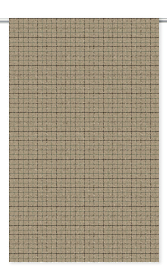 Tattersall Check Velvet Curtain Panels (Biscotti Beige/ Olive Brown/ Olive Green)