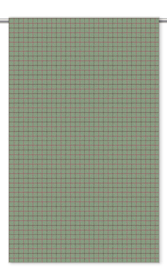 Tattersall Check Velvet Home Decor Fabric By the Yard (Pale Duck Egg Blue/ Dark Brown/ Pink)
