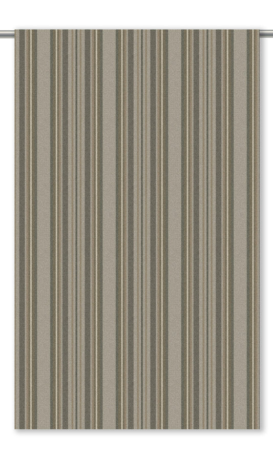 Striped Velvet Drapes (Beige/ Greyish Green/ Olive Brown)