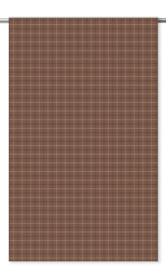 Tattersall Check Velvet Drapery (Dusty Pink/ Olive Brown/ White)