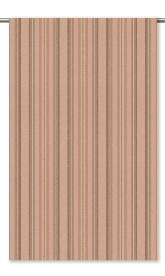 Striped Velvet Home Decor Fabric By the Yard (Pastel Pink/ Olive Brown/ Rouge)