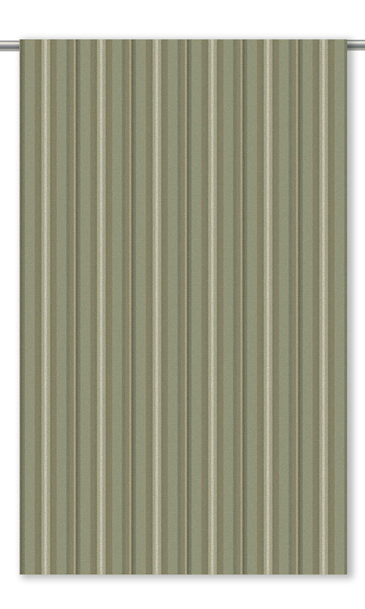 Striped Velvet Roman Blinds (Greenish Beige/ Olive Brown/ White)