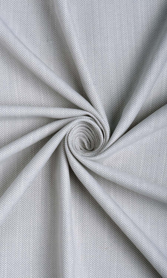Herringbone Textured Curtains (Silver Grey)