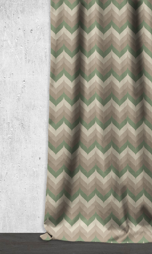 Light Blocking Home Decor Fabric Sample (Green/ Grey)