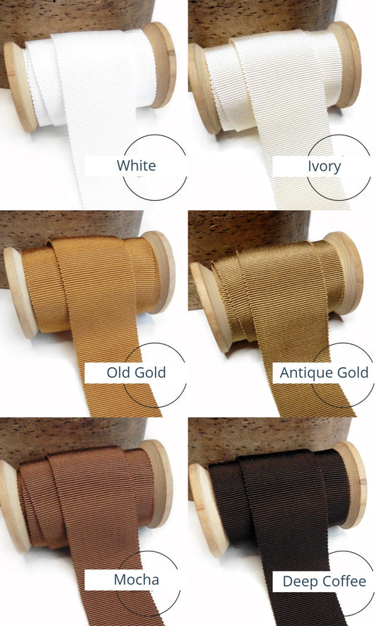 Grosgrain ribbon trimming