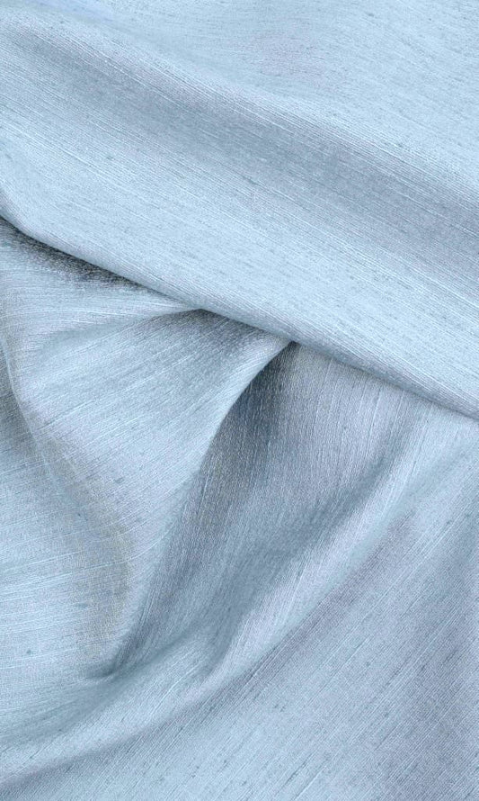 Silk Blend Home Decor Fabric By the Yard (Light Blue)