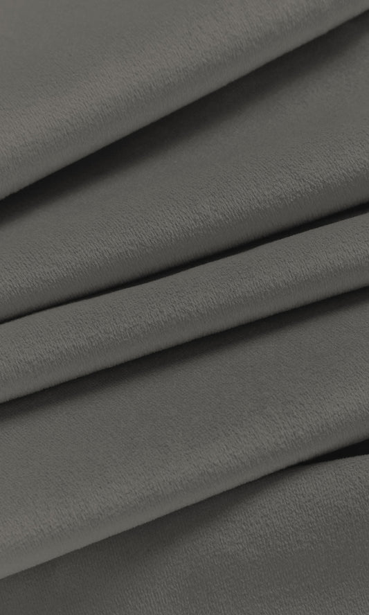 Velvet Curtain Panels (Grey)