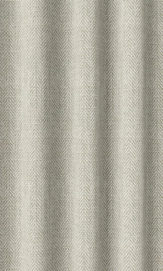 Herringbone Print Curtains (Beige/ White)