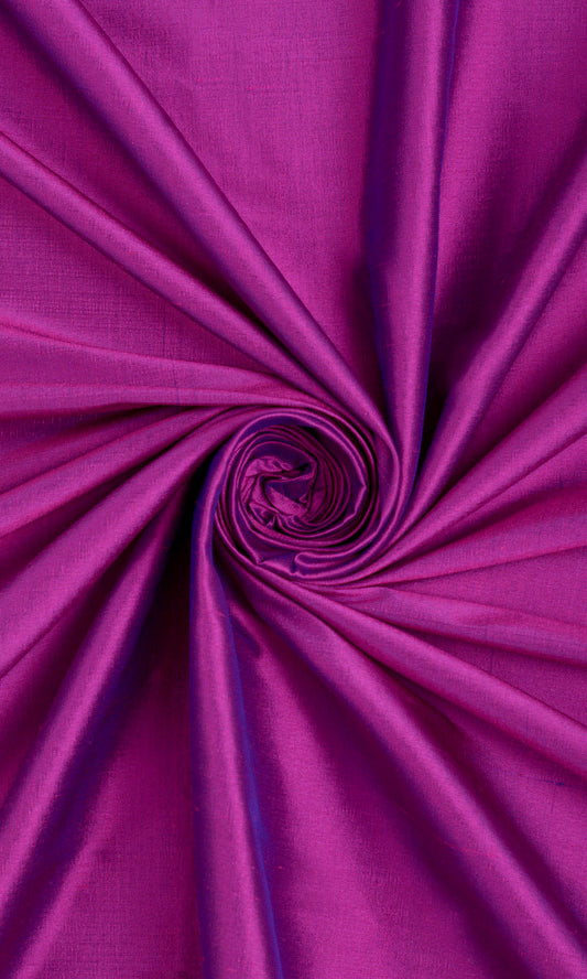Shantung Silk Home Decor Fabric Sample (Fuchsia Pink/ Purple)
