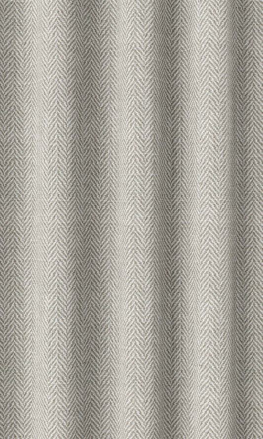 Herringbone Print Drapes (Grey/ White)