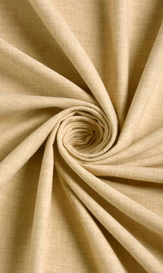 Linen Texture Curtain Panels (Wheat Beige)