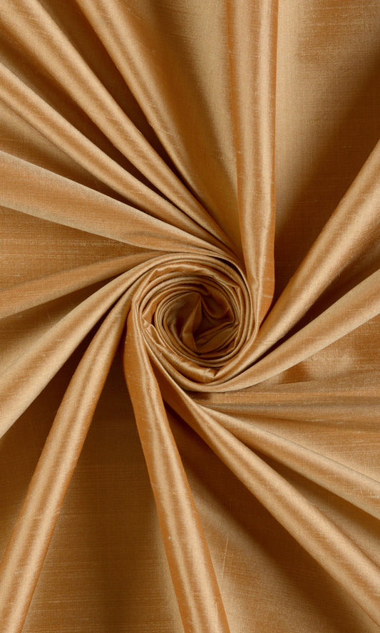 Shantung Silk Home Decor Fabric By the Yard (Mustard Gold)