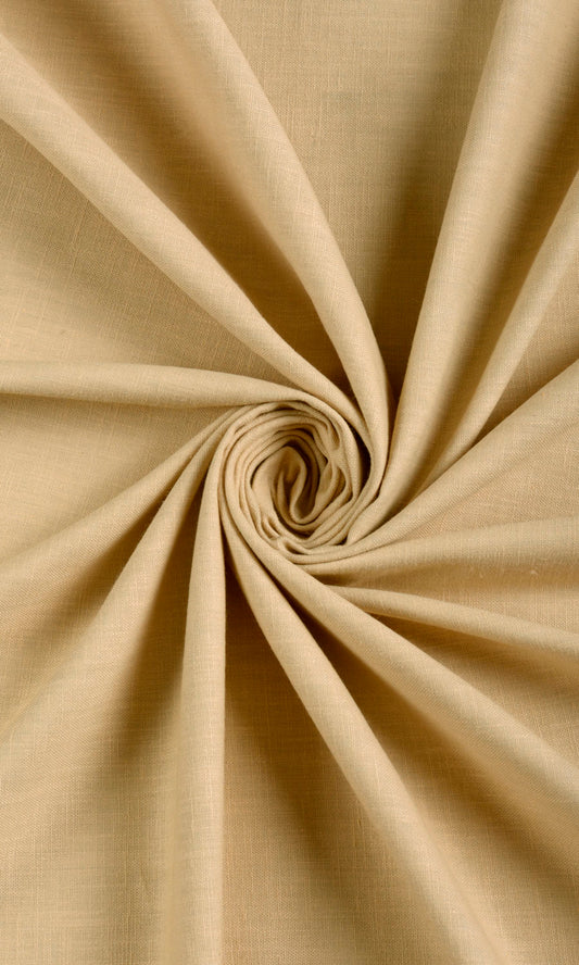 Poly-Cotton Roman Shades (Mustard Yellow/ Wheat Beige)