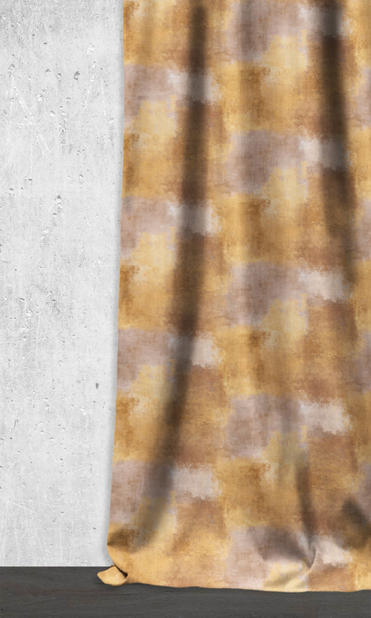 Dimout Home Décor Fabric Sample (Bronze/ Yellow/ Brown)