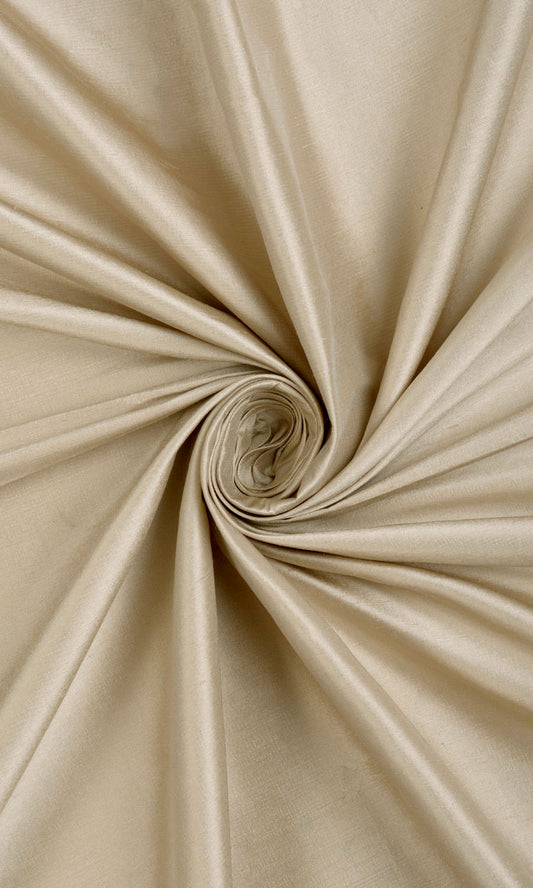 Shantung Silk Home Decor Fabric Sample (Wheat Beige)