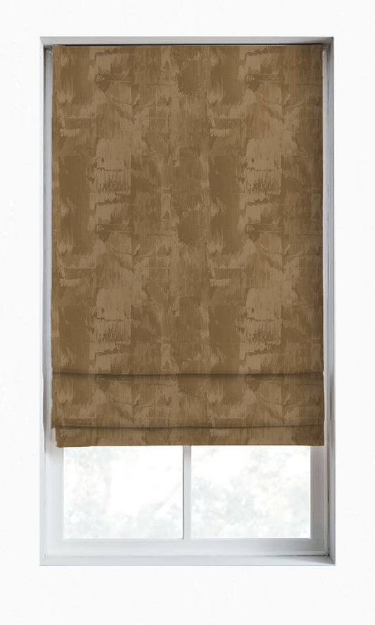 Room Darkening Striped Window Shades (Brown/ Beige)