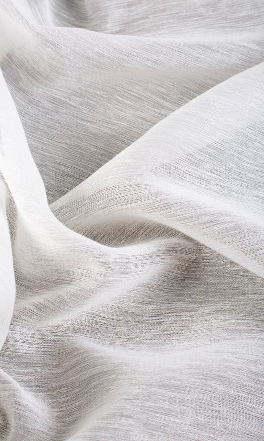 Plain Sheer Home Decor Fabric Sample (White)
